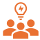 Group brainstorm with solid fill